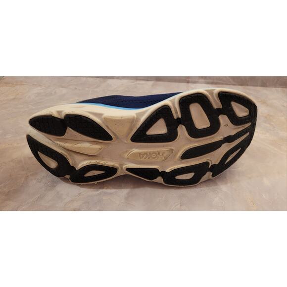 Hoka One One Bondi 8 Men's Outer Space/All Aboard SIZE 11 Blue White - Picture 4 of 11